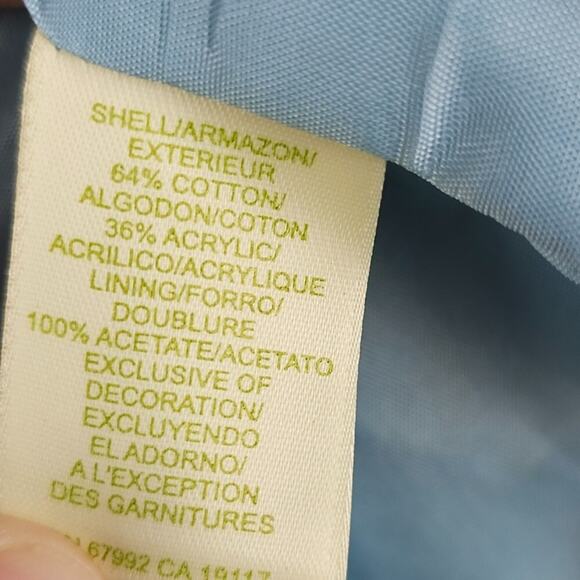 Sigrid Olsen Tweed Blazer 10 Retro Floral Groovy Colorful 60s Mod Preppy Blue - Picture 4 of 8